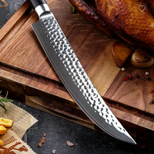 Load image into Gallery viewer, Damascus Steel Carving Knife with Fork

